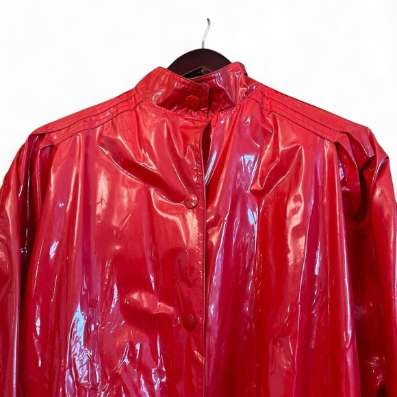 Vintage Wippette Glossy Red Raincoat - Picture 4 of 7